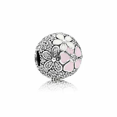 Pandora Damen Charm Malerische Blüten Mit Zirkonia Steinen Silber 792084CZ 3 Pandora Damen Charm Malerische Blüten Mit Zirkonia Steinen Silber 792084CZ