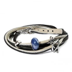 Lederarmband, Schwarz-grau, 41 -Modeschmuck Geschäft 087954eacbd7aa0a765e2dc040d5a27290ee779d 5711246021463 1