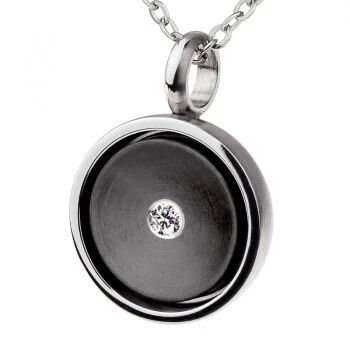 Ernstes Design Damen Runder Anhänger Mit Diamant 0,02 Ct Silber AN845 3 Ernstes Design Damen Runder Anhänger Mit Diamant 0,02 Ct Silber AN845