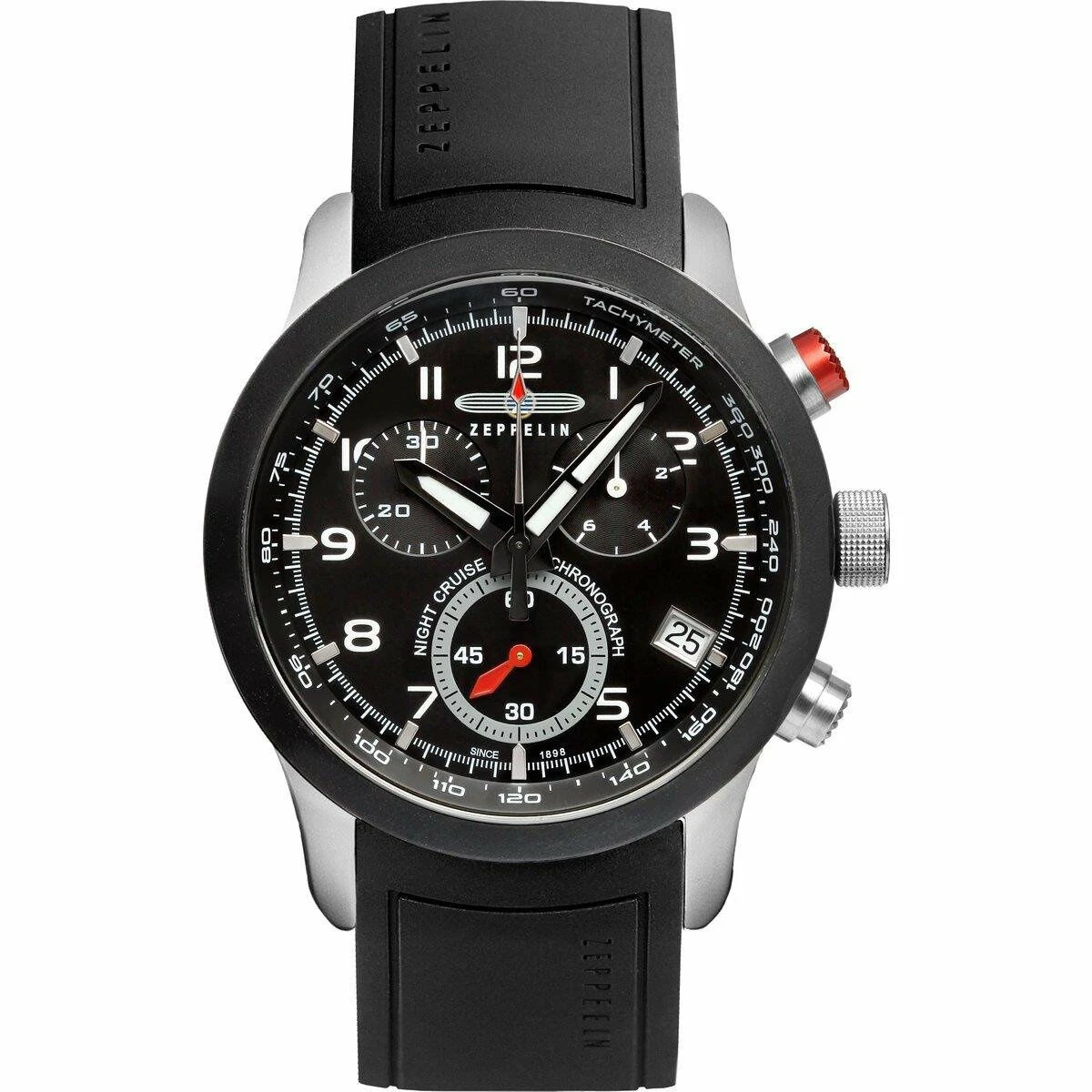 Zeppelin Herren Chronograph Quarz Uhr Mit Kautschuk Armband 72922 3 Zeppelin Herren Chronograph Quarz Uhr Mit Kautschuk Armband 72922