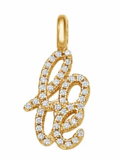 Xenox Damen Anhänger Love Mit Zirkonia Gold XC5242G