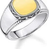 THOMAS SABO Herren Ring 925 Sterlingsilber, Geschwärzt, 750 Gelbgold Vergoldung TR2292-966-39 -Modeschmuck Geschäft 1c155de87e6fa573dc04c15ca8189689247158fb 4051245476668 1