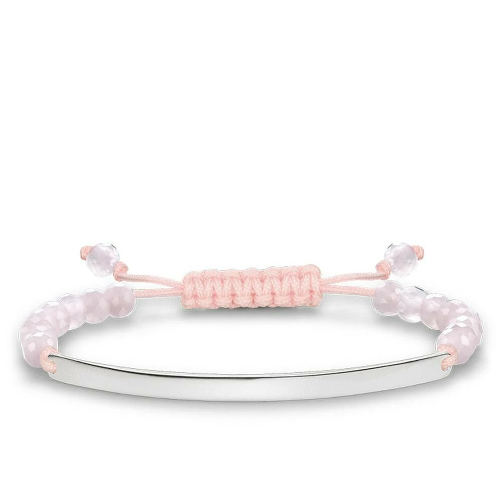 Thomas Sabo Nylon Armband Mit Rosenquartz Perlen LBA0002-813-9-L21V – Bild 2