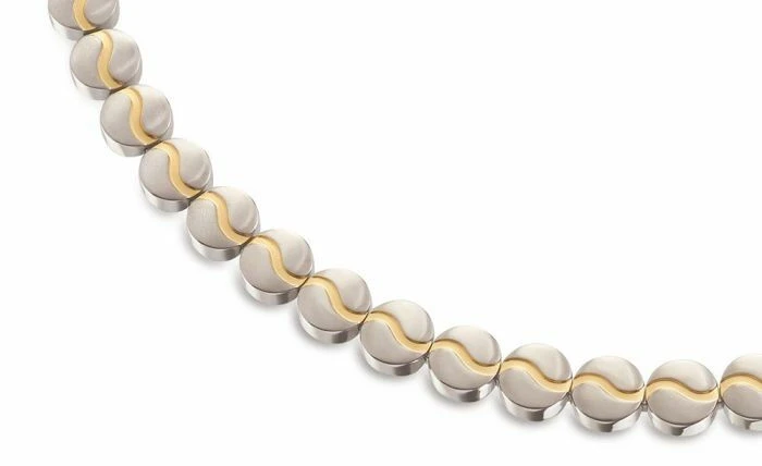Boccia Damen Halskette Titan Wave Collier 45cm Bicolor 08022-02 4 Boccia Damen Halskette Titan Wave Collier 45cm Bicolor 08022-02 – Bild 2