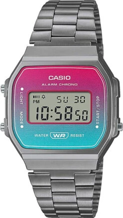 Casio Vintage Damenuhr Pink/Türkis A168WERB-2AEF