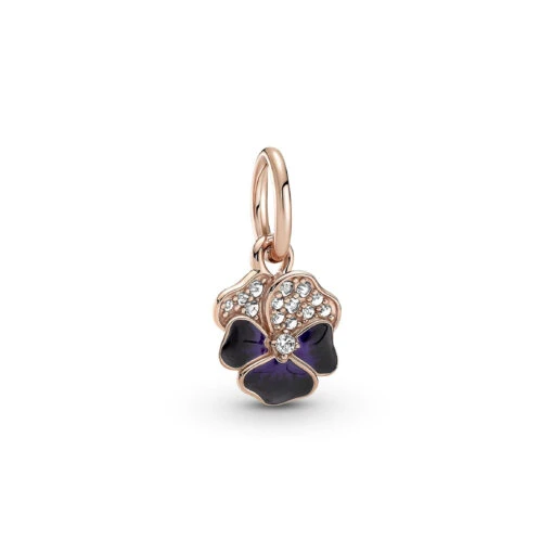 PANDORA MOMENTS Charm Anhänger "Lila Garten-Stiefmütterchen Blume" Silber Rosevergoldet 780776C01 -Modeschmuck Geschäft 3b2e9c14e4db5d21668d07d79571a315075136a5 5700302971293 1
