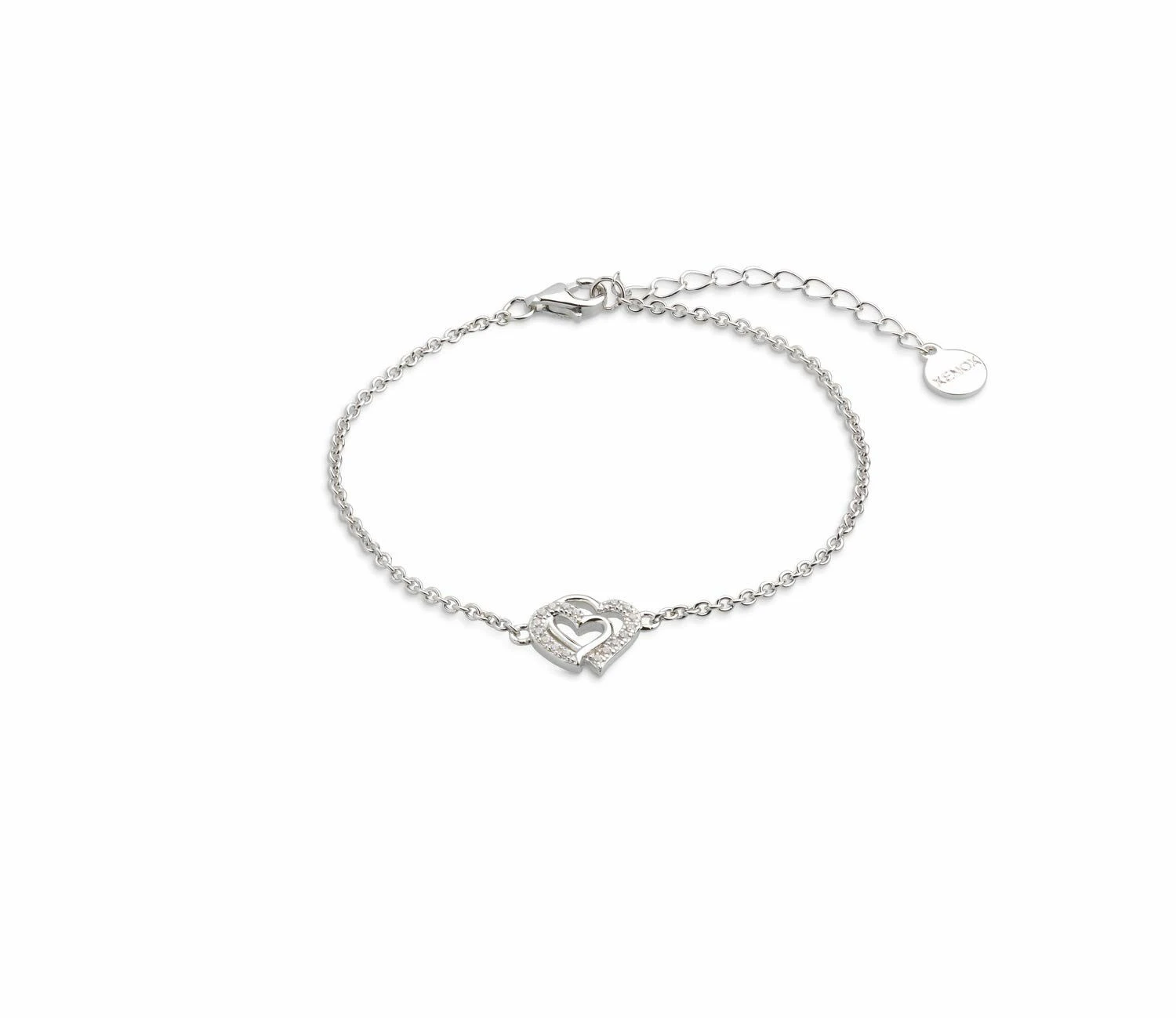 Xenox XS3412N Armband Damen Love Story Herz Anhänger Silber Zirkonia 3 Xenox XS3412N Armband Damen Love Story Herz Anhänger Silber Zirkonia