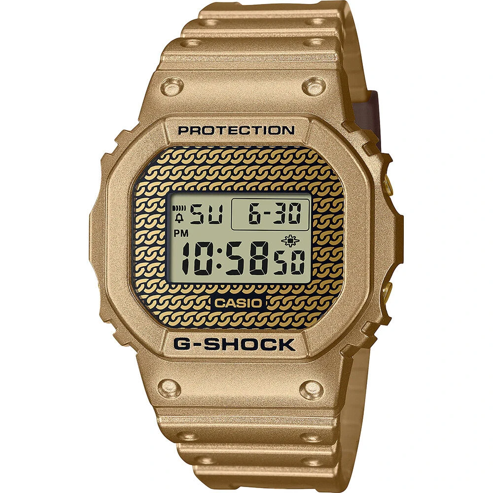 Casio G-Shock Damenuhr Classic Style Hip Hop Gold DWE-5600HG-1ER – Bild 3