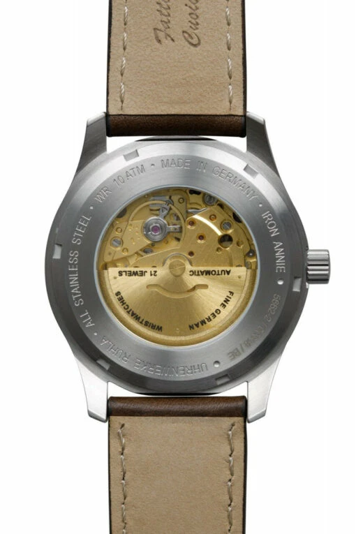Iron Annie Herrenuhr Automatik Braunes Lederarmband Silber 56622 -Modeschmuck Geschäft
