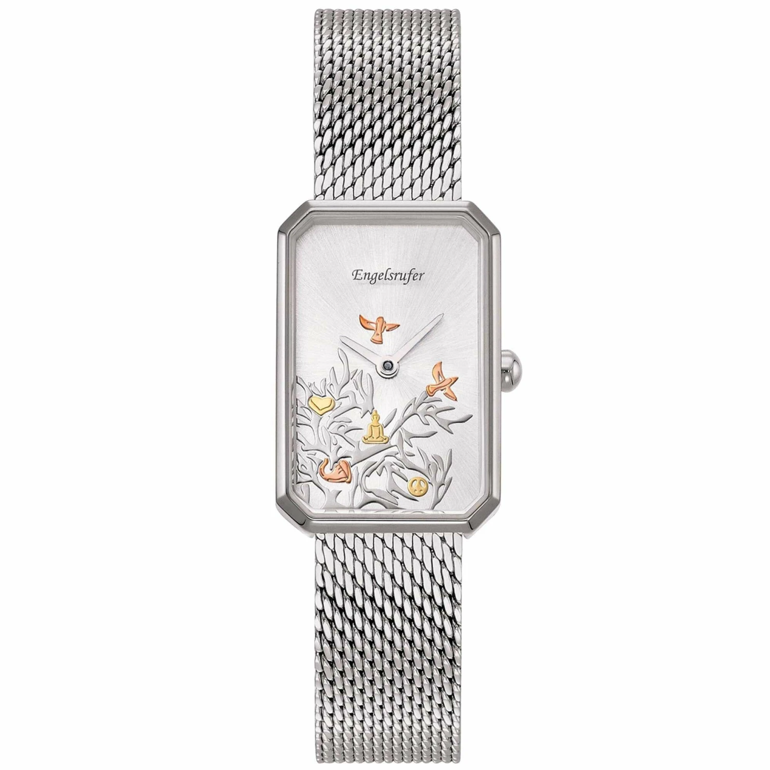 Engelsrufer Damen Analoguhr Lebensbaum Tricolor Mesh-Armband Silber ERWA-TREE01-MS-RS 3 Engelsrufer Damen Analoguhr Lebensbaum Tricolor Mesh-Armband Silber ERWA-TREE01-MS-RS