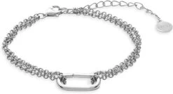 Xeniox Damen Armband CHOICE Mehrreihig Mit Verbindungselement Silber XC1002