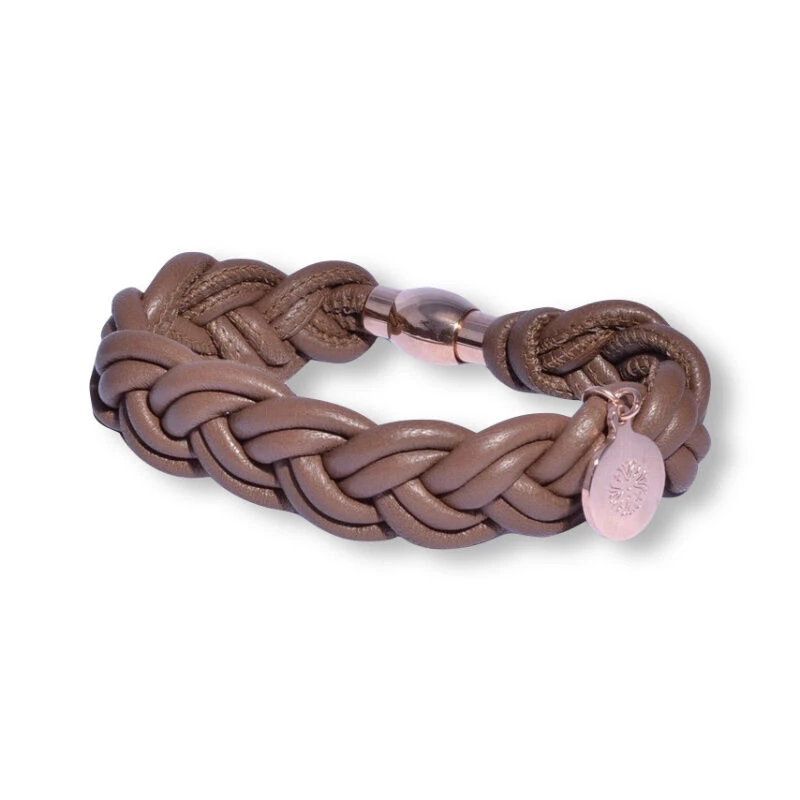 Qudo Damen Geflochtenes Lederband Hellbraun 110387 3 Qudo Damen Geflochtenes Lederband Hellbraun 110387