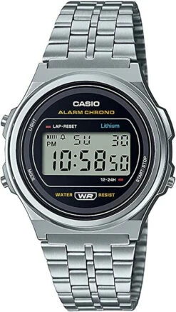 Casio Collection Vintage Unisex Digital Uhr Mit Edelstahl Armband