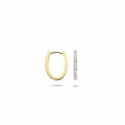 Blush Damen Ovale Diamant 0.11ct Creolen Gelbgold 7622YDI