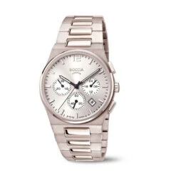 Boccia Herrenuhr Chronograph Mit Titan Armband Silber 3741-01