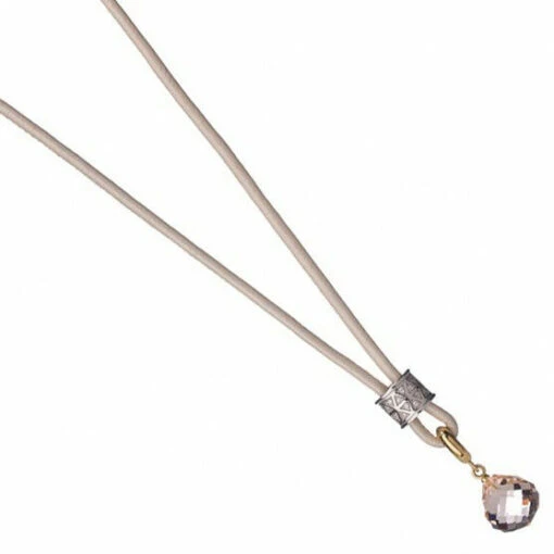 Endless Jewelry Damen Kalbsleder Halskette 120cm Beige 4010 -Modeschmuck Geschäft 74b3bd9c75216509797b19522ba90ff9e9522d7b collier cuir de veau veritable endless jlo creme metallise 4010 1