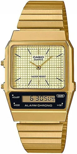 Casio Vintage Unisexuhr Gold AQ-800EG-9AEF