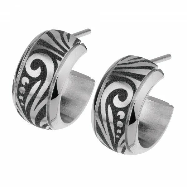 Ernstes Design Damen Halbcreolen Mit Gravur Silber E505 3 Ernstes Design Damen Halbcreolen Mit Gravur Silber E505