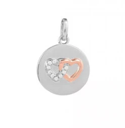 XENOX Damen Anhänger Zirkonia Und Rosegold HerzenSilber XS3435R