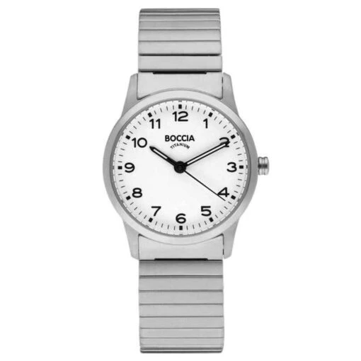Boccia Damen Analoguhr Mit Titan Armband Silber 3287-04 -Modeschmuck Geschäft