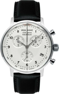 Iron Annie Herrenuhr Bauhaus Chronograph Mit Lederband Schwarz 50961