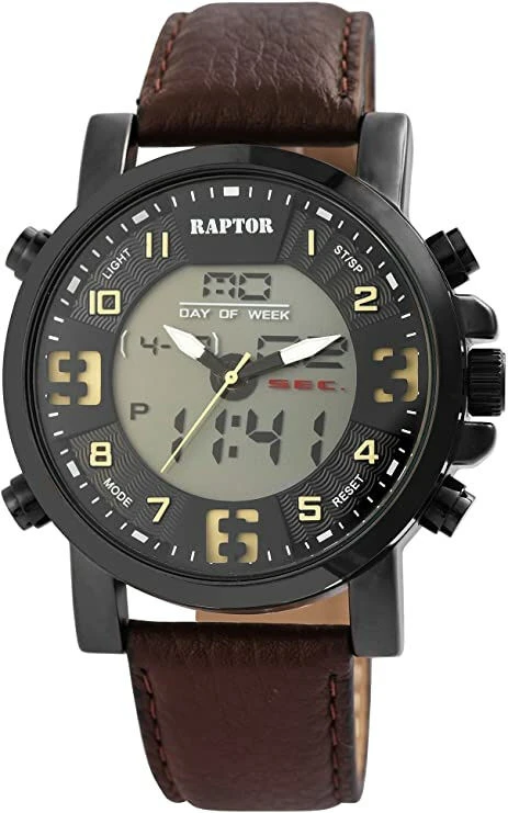 Raptor Herren Analog-digitale Uhr Mit Echtleder RA20310 4 Raptor Herren Analog-digitale Uhr Mit Echtleder RA20310 – Bild 2
