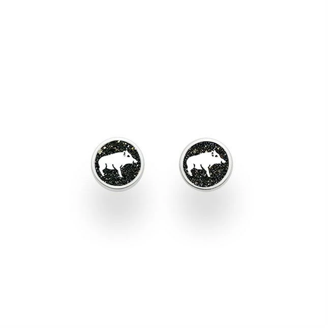 DUR Unisex Ohrstecker "Lüneburg Salzsau" Mit Lavasand 8 Mm Schwarz O5347 3 DUR Unisex Ohrstecker "Lüneburg Salzsau" Mit Lavasand 8 Mm Schwarz O5347