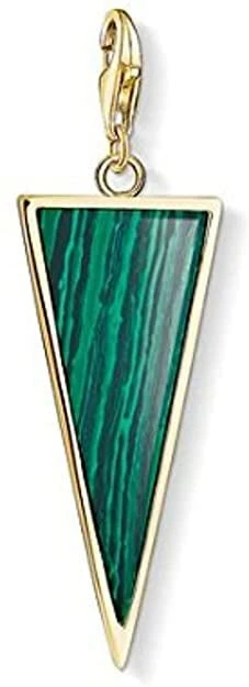 Thomas Sabo Damen-Charm-Anhänger "grünes Dreieck" Y0023-140-6