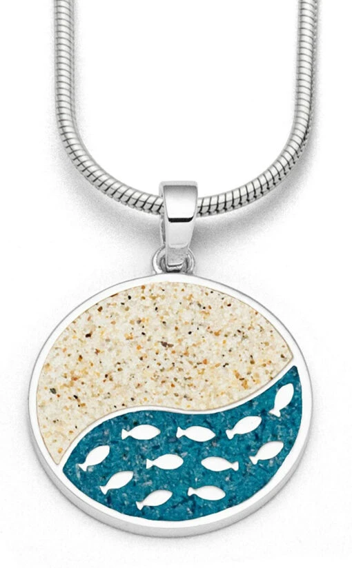 DUR Damen Anhänger"Fischschwarm" Strandsand/Steinsand Blau Aus 925er Silber P3907 -Modeschmuck Geschäft ad3db21bcb81e6a23d768b3943fe71fdc3ac3d29 4251464690771 2
