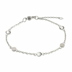 Boccia Damen Plättchen-Armband Silber 03049-01