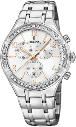 Festina Damen Chronograph Quarz Werk Mit Edelstahl Armband Silber F20392/1 -Modeschmuck Geschäft b4483f9bc92084f4eab09266615e3ea0c3ef577f 8430622718038 1