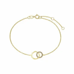 Xenox Damen Armband Mit Rundem Diamant Anhänger Gold XG4440G