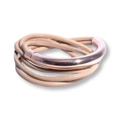 Quda Damen Lederarmband 41cm Beige 115017