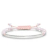 Thomas Sabo Nylon Armband Mit Rosenquartz Perlen LBA0002-813-9-L21V