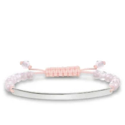Thomas Sabo Nylon Armband Mit Rosenquartz Perlen LBA0002-813-9-L21V
