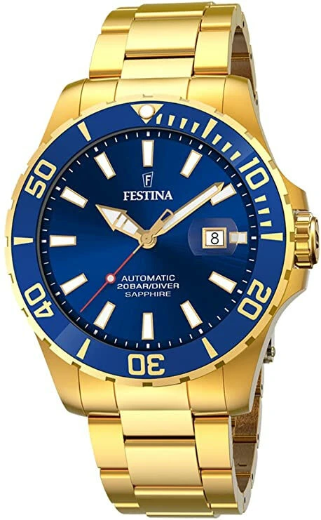 Festina Herrenuhr Automatik Safirglas 200 Meter Wasserdicht F20533/1 4 Festina Herrenuhr Automatik Safirglas 200 Meter Wasserdicht F20533/1 – Bild 2
