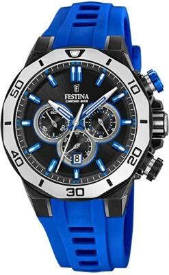 Festina Unisex Erwachsene Chronograph Quarz Uhr Mit Silikon Armband F20450/5 -Modeschmuck Geschäft db7448b51bff84a0dfe5031cc34a1abbbc3ee745 8430622737589 1