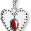 Thomas Sabo Damen-Charm-Anhänger "Herz Roter Stein" 1683-111-10