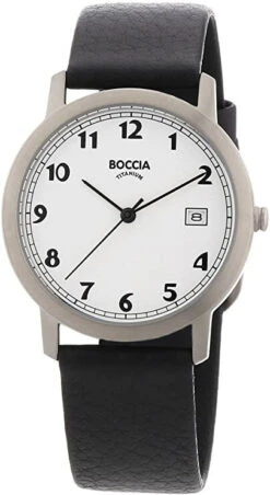 Boccia Herrenarmbanduhr Titan Mit Lederband 3617-01
