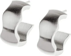 Ernstes Design Evia Ohrringe Creolen E580 Edelstahl Weiß Halbcreolen